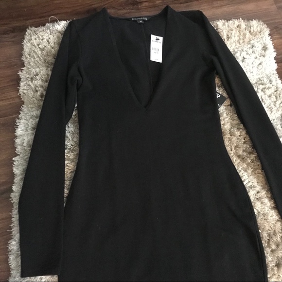 NWT S Black Express Midi Dress - Picture 2 of 2